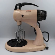 Vintage 1950s Sunbeam Mixmaster 10-Speed Stand Mixer Pink (For Parts or Repair)