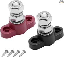 2PCS 3/8" 12V Car Single Stud Battery Junction Posts Block, Heavy Duty Auto Powe