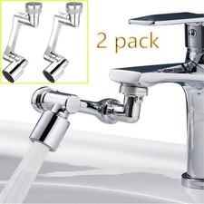 2 Pack Universal 1080  Swivel Extension Faucet Aerator Rotate Robotic Arm Extend