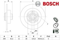 2X Bremsscheibe Bosch 0986479F24 2 Bremsscheiben FüR Renault