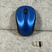 Logitech M325 Wireless Optical Mouse  USB Receiver for PC  MAC - Blue - TESTED