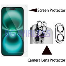 For iPhone 16/16 Pro/16 Pro Max/16 Tempered Glass Screen /Camera Lens Protector