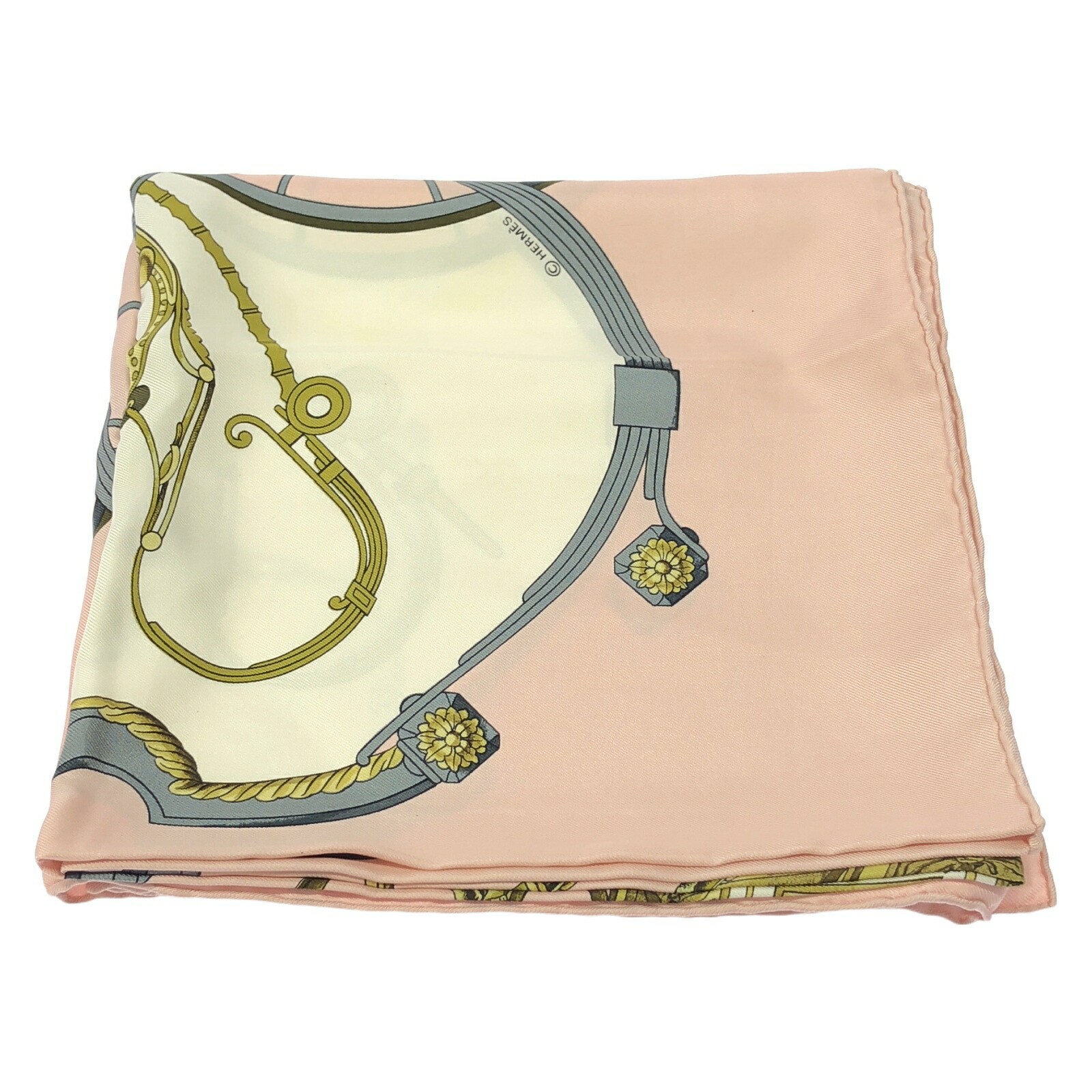 Hermes Silk Scarf Pink Pre-Owned Luxury Fashion Accessory