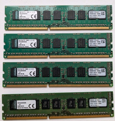 Kingston 4 x 8GB DDR3-1333MHZ ECC 240-Pin KVR1333D3E9S/8G RAM Modul