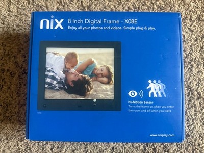 Nix 8 Inch Digital Picture & Video Frame X08E Nixplay open box