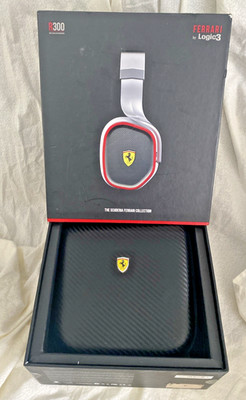 FERRARI by Logic3 - R300 Active Noise Cancelling Headphones - White/Red In Box