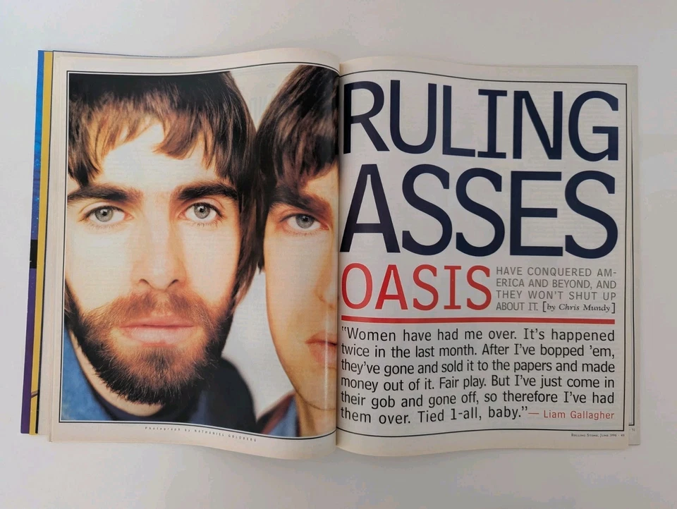 Vintage Rolling Stone Magazine - JUNE 1996 OASIS Cover. NO LABEL!! - Image 3 of 4