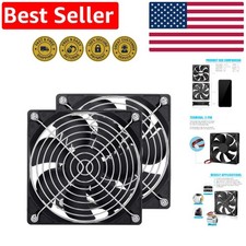 High-Performance 120mm 2-Pack Cooling Fans - 23 dB Noise, 58 CFM Airflow