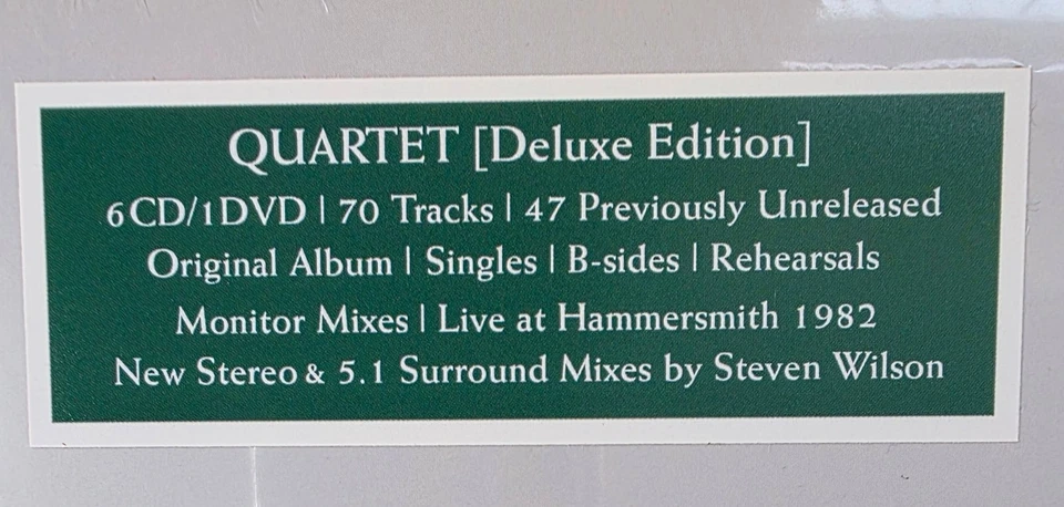 Ultravox Quartet Deluxe Edition 6 CD 1 DVD Box Set Remastered 2023 remastered Foto 2 de 4