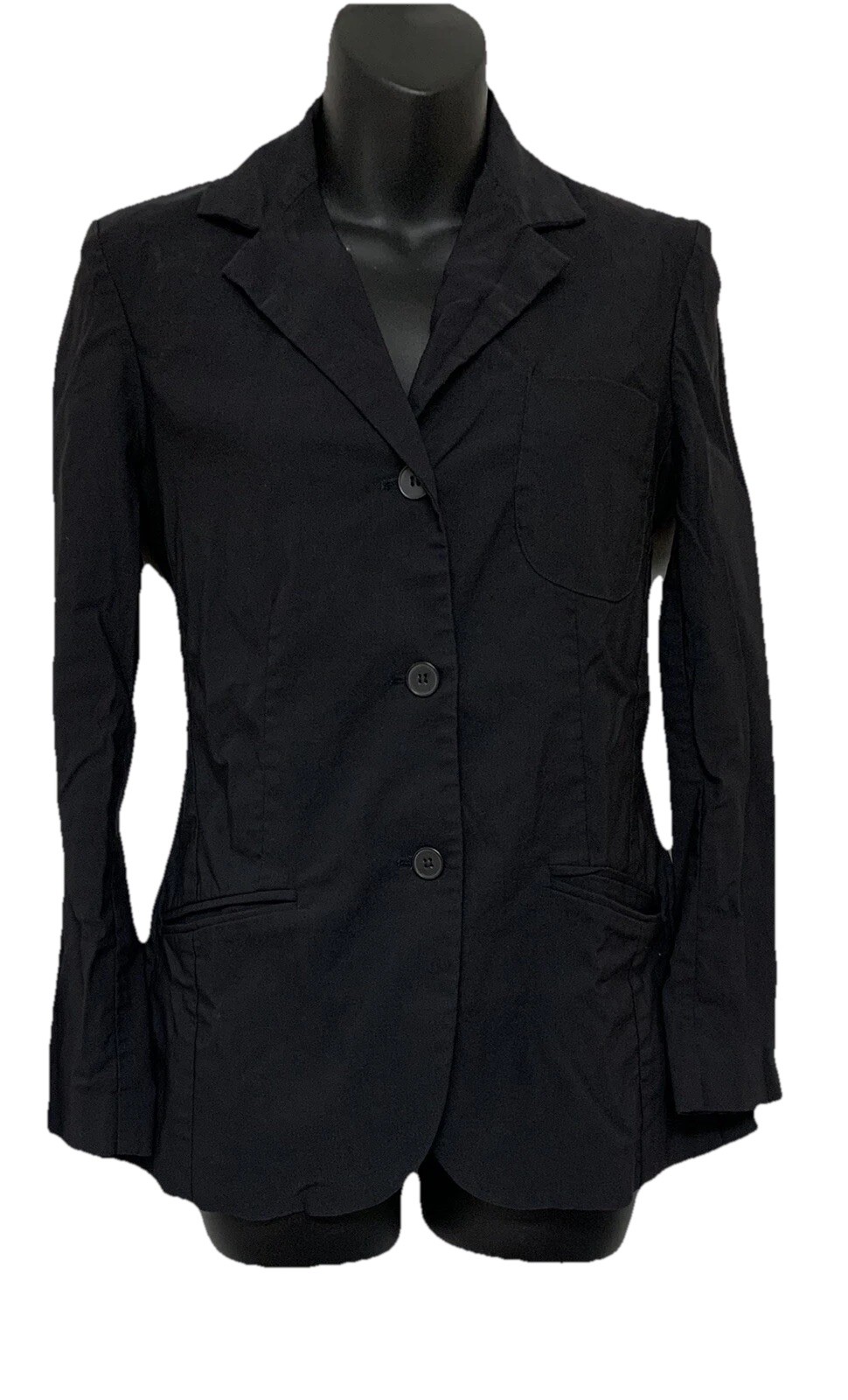 Esprit Solid Black 3 Buttoned Down Long Sleeve Bl… - image 1
