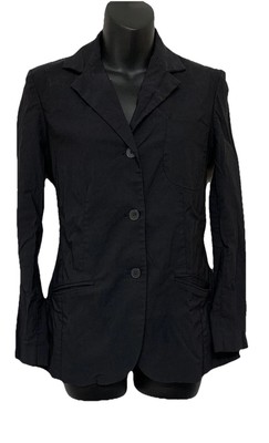 Esprit Solid Black 3 Buttoned Down Long Sleeve Blazer Jacket Woman s Size 0