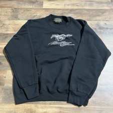 VTG Ford Mustang Black Sweater Sweatshirt Ford Motors Co. Classics Mens L Large