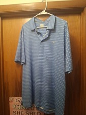 Calloway Opti Dri Golf Polo Shirt, Size XL. Regatta Blue, Herringbone Pattern.