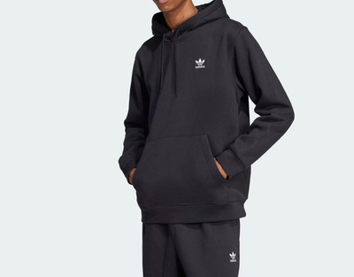 Adidas Originals Herren Trefoil Essentials bequemer lockerer Hoodie schwarz