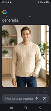 Polo Ralph Lauren Men's Cream Cable Knit Cotton Crewneck Sweater