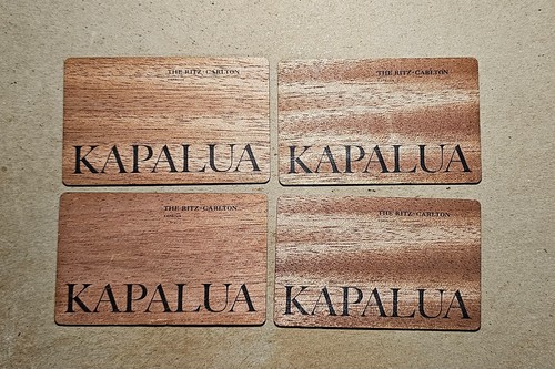 The Ritz Carlton Hotel Resort Maui Kapalua Hawaii Wooden Room Key Collectible Qt