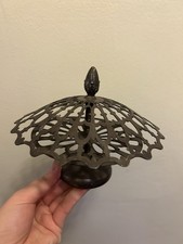 Vintage Victorian Deco Era Silver plate Flower Frog Table Decor Ornate