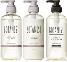 BOTANIST Shampoo Treatment Body Soap 3-Piece Set (Damage Care x Moist) Japan