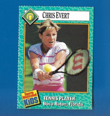1989 SI Sports Kids CHRIS EVERT Rookie, Boca Rotan Florida TENNIS WTA Tour #88