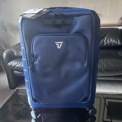 Roncato D-Box 55x40x20cm Navy 4-Rollen Kabinenkoffer - Made in Italy - Neu