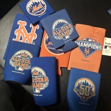 New York Mets Can/ Bottle Holder Coozie Lot Of 8 