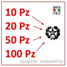 adesivo stemma TARGA AUTO MOTO RI Repubblica epoca bollino stella logo timbro