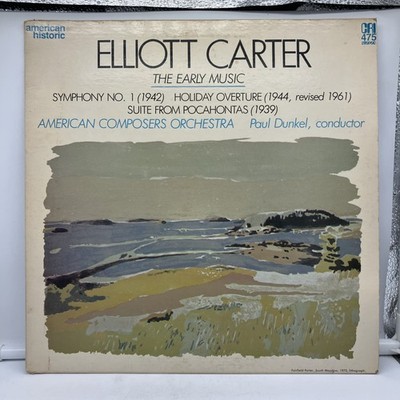 Elliott Carter The Early Music LP 1982 CRI Paul Dunkel American Composers Orches