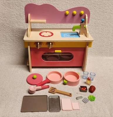 Emily Rose Doll Furniture INS3063 Wooden Kitchen with Stove and Acessories 2021