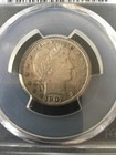 1902 barber quarter pcgs xf detail cleaned — photo 2