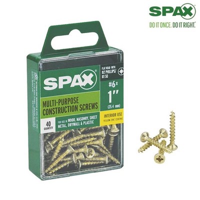 SCRW SPAX FH 6X1 YLWBX40