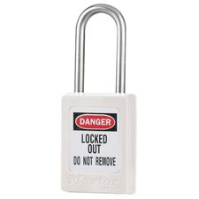 Master Lock S31wht Lockout Padlock, Keyed Different, Thermoplastic, White, 1
