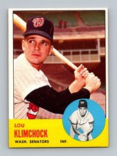 1963 Topps #542 Lou Klimchock EX-EXMT High # Vintage Baseball Card