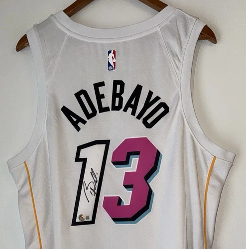 Bam Adebayo (83 Pts) Signed Miami Heat Nike NBA Autographed City Jersey Auto BAS