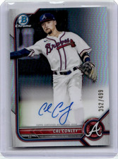 Cal Conley 2022 Bowman Chrome Prospect Refractor Auto /499 #CPA-CC BRAVES RC SP