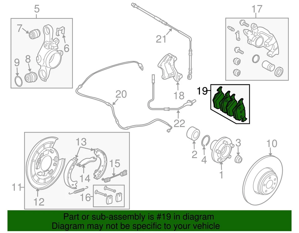06-2013 Land Rover Range Rover Sport 4.2L/4.4L REAR Brake Pads Rear LR134696 OEM Foto 4 de 4
