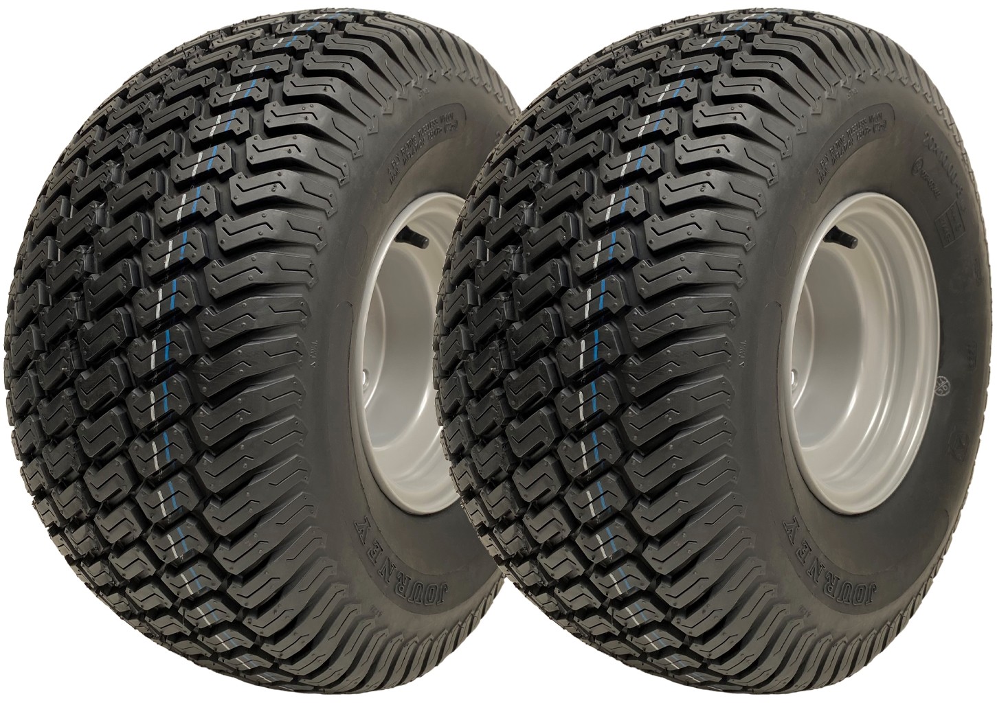 20x10.00-8 Lawnmower Grass Wheel 4ply Wanda P332 Road Legal 100mm PCD (Set of 2)