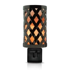Natural Pillar Basket Wall Salt Lamp Night Light with Pink Salt Chunks | 360 ...