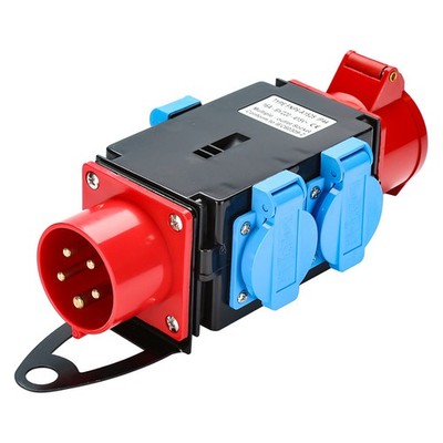 Stromverteiler Schutzschalter Kraftstrom 16A 3 x 230V Adapter CEE 1 x CEE 400V