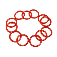 12 Red Plastic Ring Toss Game Rings for Carnival Parties BBQs Fundraisers