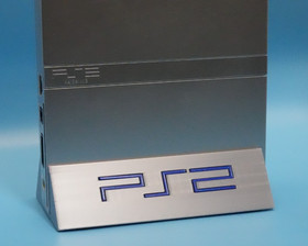PlayStation 2 Slim vertical stand Silver 3D Printed
