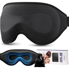 Schlafmaske 3D Lichtblockierend f&uuml;r Seitenschl&auml;fer Reiseschlafmaske