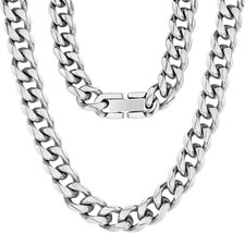 Collana Uomo Donna Cubana Catena in Acciaio Inossidabile, Acciaio Inox Catena Cu