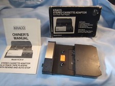 Vintage Kraco Stereo Cassette Adaptor For 8 Track Player KCA-8 with Manual Box