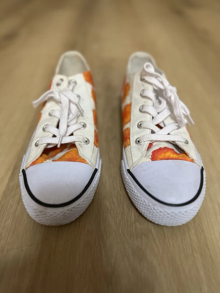 Airwalk Women’s Size 10 Orange Floral  Shoes Canvas Low Top - Image 3 of 4