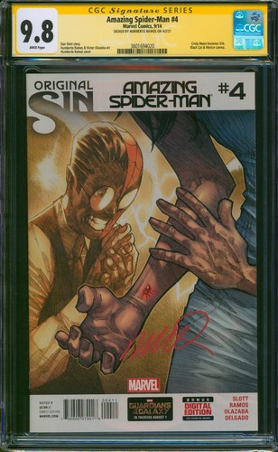 AMAZING SPIDER-MAN #4 CGC 9.8 HUMBERTO RAMOS Signed SS 1st Appearance of SILK