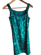 Ann Taylor Dress size 0 sleeveless shift Emerald Green- Silk