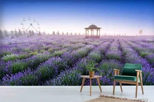 3D Field Lavender Wallpaper Wall Mural Removable Self-adhesive Sticker1016