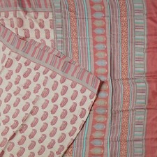 Namaste Vintage Beige Sarees 100 Pure Silk Printed Indian Sari 5YD Craft Fabric