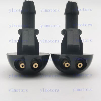Pair Windshield Washer Jet Spray Nozzle For Nissan Navara D40 Frontier 2005-14