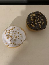 Vintage Play Food Vintage MTC Mini Donut With Vanilla Chocolate Frosting  Nuts